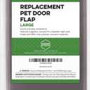 Evergreen Pet Supplies Dog Door Replacement Flaps - Compatible with Petsafe Freedom PAC11-11039 - Large, Brown - Weather-Resistant Pet Door Replacement Flap for Sliding Glass & Screen Panels