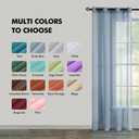MIULEE 2 Panels Dusty Blue Semi Sheer Window Curtains 84 Inch Length Elegant Grommet Top Window Voile Drapes/Treatment Linen Textured Panels for Bedroom Living Room 54X84 Inch