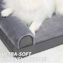 KSIIA Orthopedic Dog Bed - Waterproof Dog Couch Bed with Egg Crate Foam & Nonskid Bottom, 30 x 20 Inch, Gray