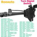Multi-Function Combination Turn Signal Switch Wiper Dimmer Switch Compatible with 2002-2009 Trailblazer Escalade Envoy, 03-06 Silverado Tahoe Sierra Yukon Replaces# 12450067, D6299A, SW3792