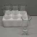 Hurricane Glassware Set of 6, Clear Glass Drinkware for Cocktails Smoothies Iced Tea Water, Premium Transparent Barware Serving Cups Home Kitchen Restaurant Use, Ideal for Parties Events Entertaining