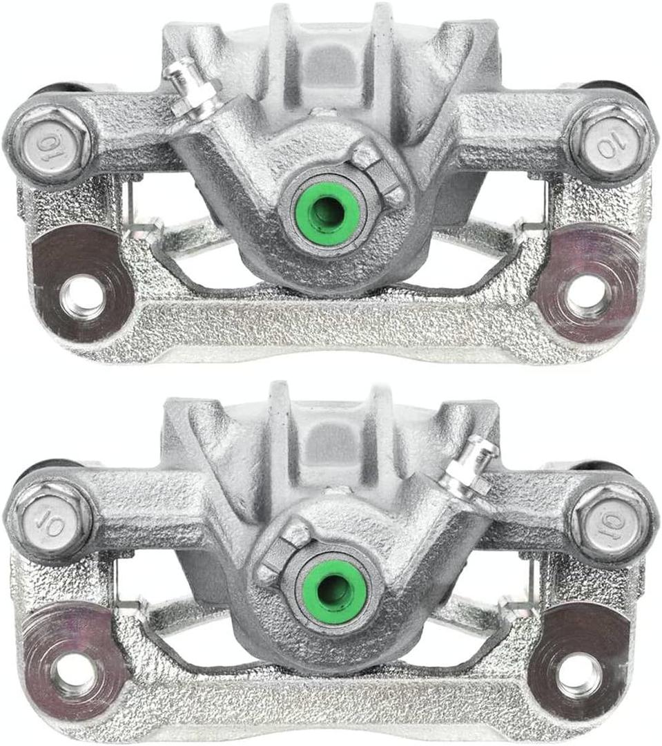AutoShack Rear Brake Calipers Set of 2 Assembly with Bracket Replacement for 2010-2013 Kia Soul 1.6L 2.0L FWD Driver and Passenger Side BC30542PR