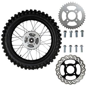 18" Rear Wheel Rim Tire Assembly For Dirt Trail Bike Apollo 250cc DB-36 110/90-18 Includes Brake Rotor and 530 18T Sprocket (DOES NOT FIT HAWK250 or RAVEN250)