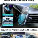 YRU Phone Holders for Your Car [2026 Upgraded Military Metal Hook], Cellphone Holder Car[No Fear of Bumps] Vent Phone Mount Truck Compatible with iPhone17 16 15 14 13 12 Samsung Android, Black
