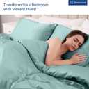 DREAMCARE King Size Sheets Set – 4 pcs Cooling Sheets – up to 21” Deep Pocket King Sheet Set – Hotel Luxury Sheets & Pillowcases – Superior Softness 100% Microfiber with Side Pocket - Spa Blue