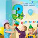 Number 3 Pinata for Birthday Party Decorations, Jungle Dinosaur Piata Games Toy (3th)