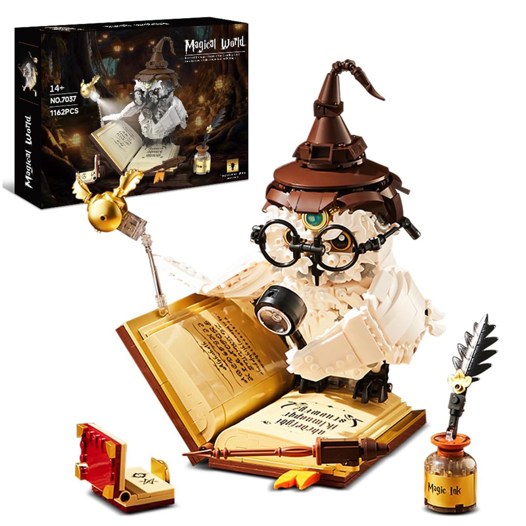MOC Magic Owl Animal Building Set- Compatible with Lego for Adults, Ideas Collectible Bird Model, Creative Gifts for Adults