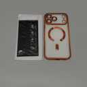 Misea Magnetic for iPhone 17 Pro Max Case Compatible with MagSafe [Never Yellowing] [Military Grade Drop Protection] Full Camera Lens Protector Plating Soft Clear Phone Case for Women, Cosmic Orange