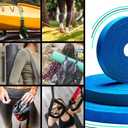 TECEUM 3/4" & 5/8" & 1" & 1.5" & 2" Webbing  10 25 50 Yards  40+ Colors  Heavy Duty 1 Inch 1.5 Inch 2 Inch Backpack Straps  Webbing for Outdoors Indoors Crafting DIY (Simple Blue)