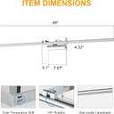 LED Bathroom Vanity Light, Modern Bathroom Light Fixture Over Mirror (3000K/4000K/6000K, Dimmable), Vanity Light Bar with Angle Adjustable, 48 Inch, Chrome