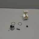 40mm Piston Ring Kit,Steel Alloy Piston Pin Ring Kit for 2 Stroke 49cc 50cc Moped Scooter Dirt Bike