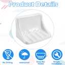 SiliFine 6.75 x 4.7 Inches Milky Vintage Ceramic Soap Dish Retro Ceramic Holder Porcelain Soap Tray for Home Bathtub Bathroom Shower Accessories Easy to Clean