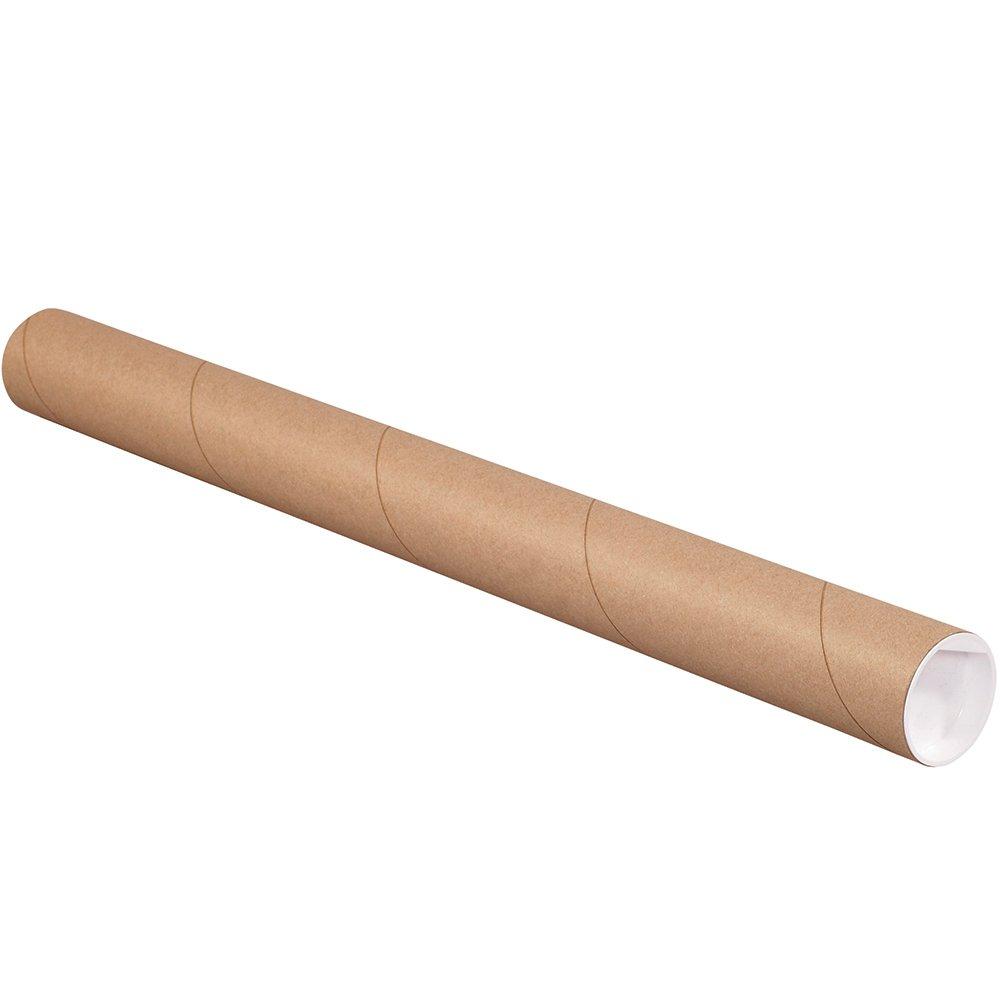 Box USA Shipping Tubes 2"L x 18"W, 50-Pack | Cardboard Mailing Tube for Packing, Shipping and Mailing 218