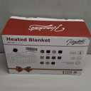 Homemate Electric Blanket Heated Throw - 50x60 Ultra Soft Cozy Flannel Heating Blanket with 10 Fast Heat Levels 8 Hours Auto Off Over-Heated Protection ETL Certification Keep Warm in Home Office (Red/Black)