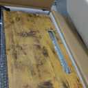 Small Standing Desk with Wheels, Mobile Stand Up Desk, Portable Standing Table on Wheels for Walking Pad, Rolling Computer Desk Adjustable Height, Tall Table (Brown)