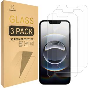 3 x Mr.Shield Screen Protector compatible with iPhone 16E (2025) [Tempered Glass] [3-Pack] [Japan Glass with 9H Hardness]