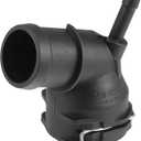 X AUTOHAUX Upper Radiator Coolant Hose Connector 3C0122291D for Volkswagen Beetle Eos Golf Jetta Passat SportWagen