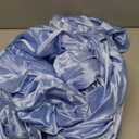 4FT Blue Satin Tablecloths for Rectangle Tables - Shiny Spandex Party Table Cover with Pleated Table Skirt, No-Wrinkle & Glossy Wedding Tablecloth One-Piece for Birthday Baby Shower Banquet Ceremony, S