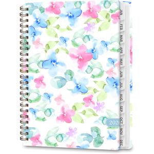 2 x 2026 Planner, Weekly and Monthly Calendar Academic Planner, Jan 2026 - Dec 2026, Planning Agenda Book for Desk Accessories and School Supplies - A5 (6.3'' x 8.5'') (E-Blush & Blue Blooms)