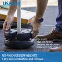 US Weight 40 Pound Canopy Weight Set of 4 and Carry Strap with No-Pinch Design - Easy Installation and Removal to Secure Tents, Canopies, and Umbrellas at Outdoor Events