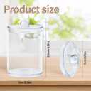 Clear Bathroom Organizer with Lid - 2-Pack Cotton Ball and Cotton Swab Storage Tins for Vanity Storage