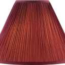 Aspen Creative 33194, Transitional Hardback Empire Mushroom Pleated Rich Red Spider Shade, 6" Top x 16" Bottom x 12" Slant