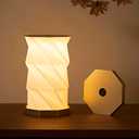 Portable Desk Lamp - Ultra Thin 0.7" Lightweight 0.28lb, Foldable Paper Lamp with Zinc Alloy Base, Rechargeable Mini Lamp for Home Decor, Travel, Dorm & Small Spaces, Gift for Travelers, Birthday, Soft Champagne Gold (4.76"D x 4.76"W x 8.3"H)