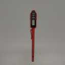 Lonicera Digital Cooking Thermometer for Bread Baking, Food and Water Temperature Measurement. Waterproof and Long Stem with Meat Temp Guide, Display with Backlit (Red)