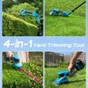 Seesii 20V Cordless Pole Hedge Trimmer & Grass Shears 4-in-1, 9-Ft Reach
