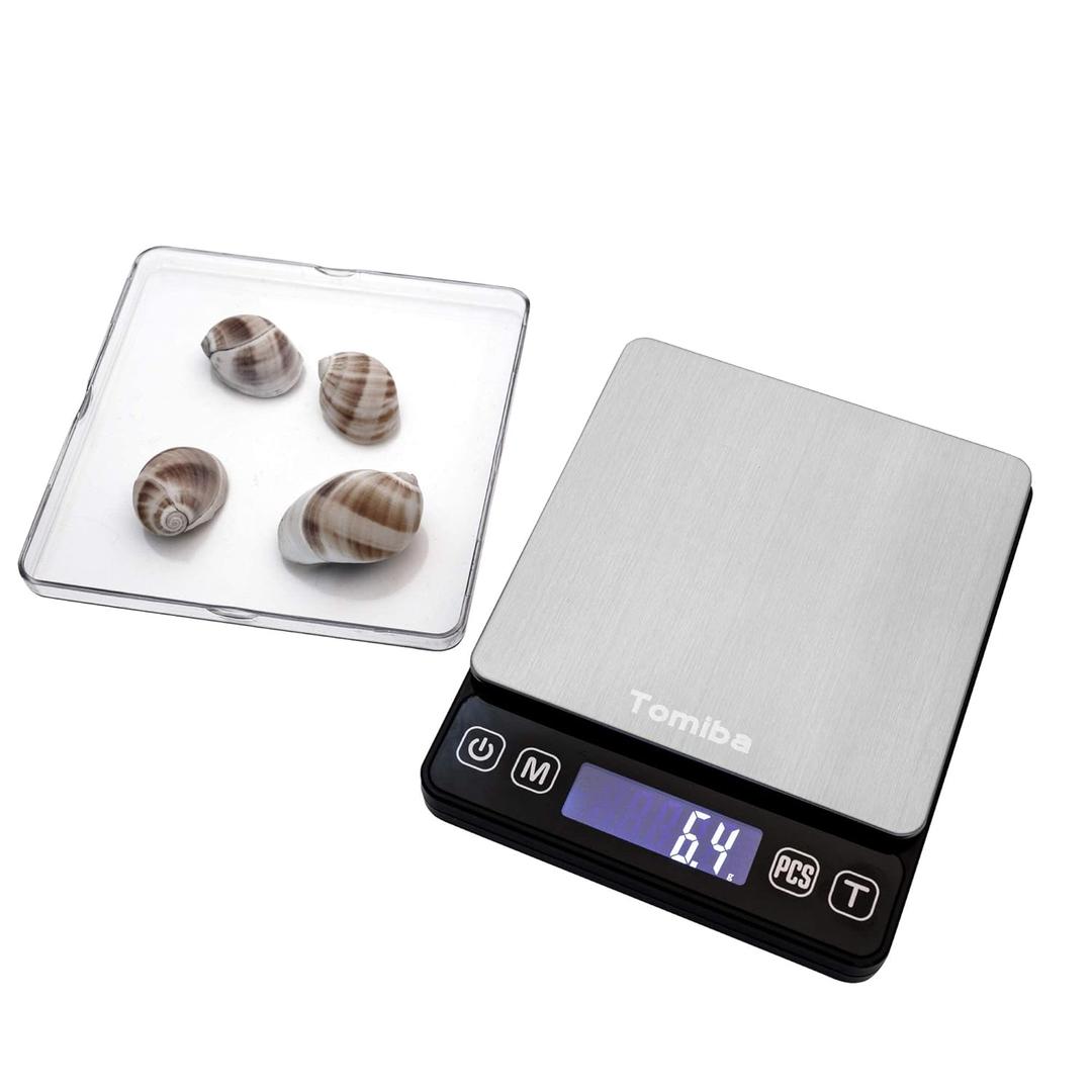 Precision Scale with Hold Function - Tomiba 3000g 0.01oz/0.1g Small Cooking Mini Food Scale Portable Electronic Jewelry Scale Batteries Included