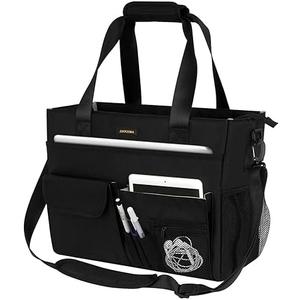 Jaffzora Teacher Tote Bag for Women Work,15.6Inch Women Laptop Tote, Professional Messenger Bag for Nursing, Office,College