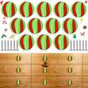 Yookeer 12 Pcs Christmas Knobs Covers for Kitchen Cabinet Red and Green Silicone Drawer Knobs 2 Inches 3D Peppermint Christmas Drawer Pulls with Screws for Holiday Kitchen Bathroom Dressers Decor