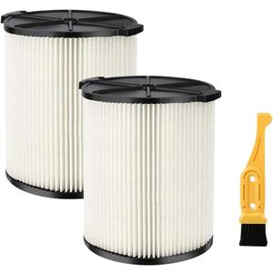 2-Pack VF4000 Replacement Filter for Ridgid 72947 Standard Wet dry Vac 5 to 20 Gallon 6-9 Gal Husky Vacuum Compatible WD5500 WD0671 RV2400A RV2600B Vac