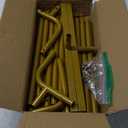 Antizz 6.6FT Square Wedding Balloon Arch Stand, Backdrop Stand for Parties, Gold Metal Rectangular Background Arch Frame for Ceremony Birthday Anniversary Bridal Graduation Decoration (Glod)