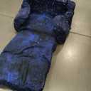 Kids Sofa, 2-in-1 Flip-Out Foam Couch, Foldable Soft Play Lounge Chair, Blue