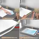 39 Transparent Shower Threshold Water Dam Stopper for Dry and Wet Separation,Self Adhesive Collapsible Walk in Shower Splash Guard Seal Strip,Silicone Sink Edge Water Barrier for Bathroom,Kitchen