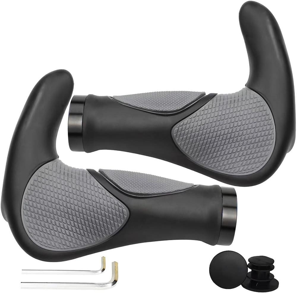 Bike Handlebar Grips, Soft Gel Inserts Shock Resistance Ergonomics Comfort Design,for MTB Bicycle Mountain Bike Grip
