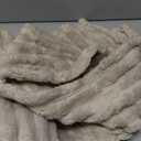Bedsure GentleSoft Beige Throw Blanket for Couch - Cozy Soft Fleece Blankets for Women, Cute Small Plush Fuzzy Throws for Girls, Birthday Gifts for Women Men Her Him, Room Home Decor, 50x60 Inches