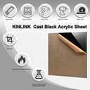 2 x KINLINK 20x24 Plexiglass Sheets 1/8 inch Thick - 3mm Black Cast Acrylic Sheet, Plastic Board Polycarbonate Sheet for DIY Project, Craft, Table Top, Acrylic Sign and Wedding Invitation 2 Pack