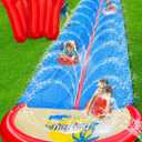 Slip and Water Slide for Kids and Adults Extra Long Lawn Water Slides Backyard Heavy Duty with Two Inflatable Bodyboards and Double Lane Water Toys Summer, 22ft-Double Lane