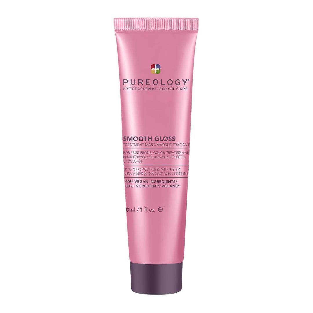 Pureology Smooth Gloss Treatment Mask - Smoothing Hair Mask, Instantly Detangles & Conditions, Frizz Control & Humidity Protection, For Frizz-Prone, Color-Treated Hair, Vegan