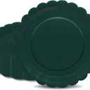 2 x 40 Pcs Green Scalloped Paper Plates 7inch Disposable Green Scalloped Dessert Plates for Graduation Birthday Baby Shower