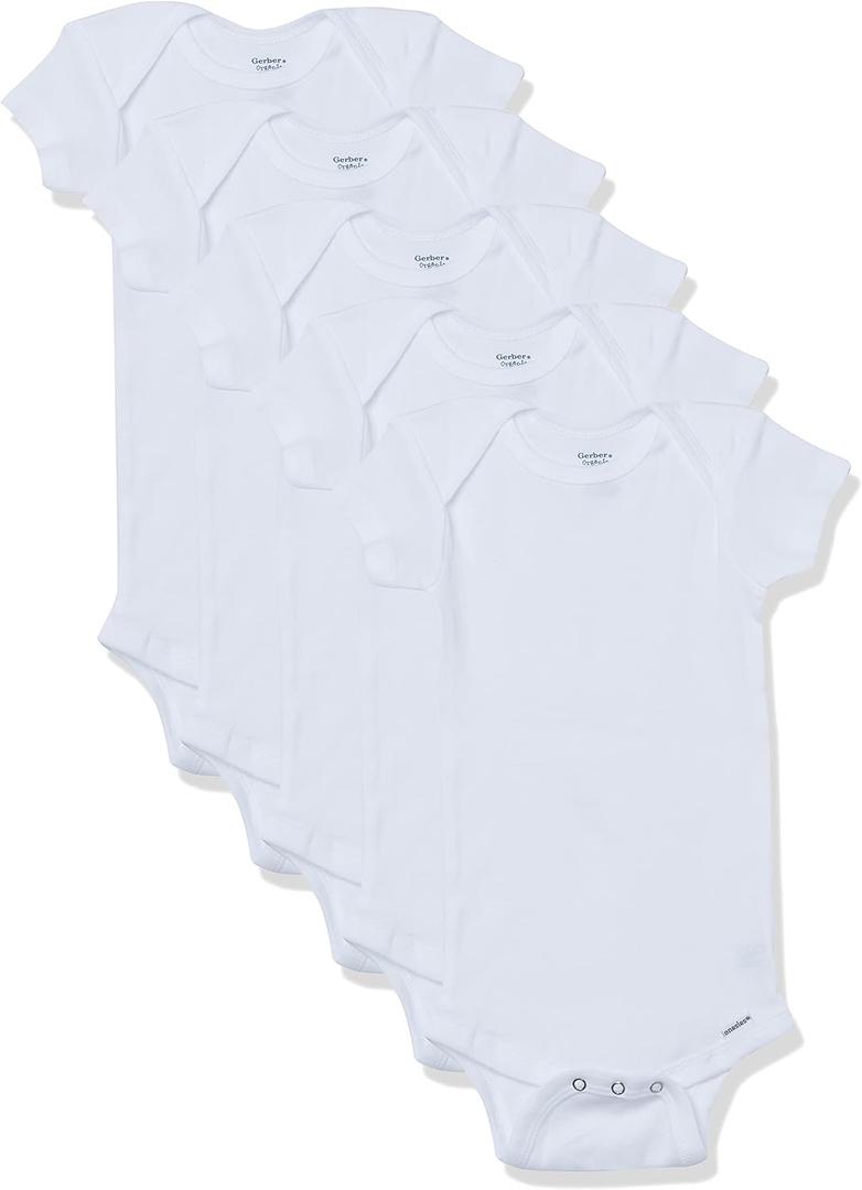 Gerber baby-girls 5-pack Short Sleeve Variety Onesies Bodysuits (12 Months)