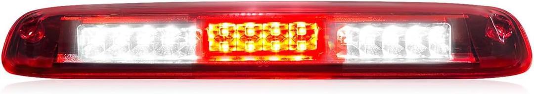 LESAUCE 2025 Upgraded 3rd Third Brake Light for 1999-2006 Chevrolet (Chevy) Silverado GMC Sierra 1500 2500 3500 HD Classic LED Cargo Light High Mount Stop light, Chrome Housing Red Lens