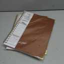 2 x 2026 Planner, Weekly and Monthly Calendar Planner from January 2026 - December 2026, 8.5" x 11" Hardcover Leather Hourly Appointment Book with Tabs, Spiral Daily Planners for College School Work Home, Brown (A4)