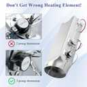 5301EL1001H Dryer Heating Element fit for LG.TROMM,Heater Assembly 5301EL1001H fit for Kenmore Elite 79680272900 3 Prong Thermostat 6931EL3001F DLEX7177WM DLE5977W DLE2516W DLE0442W prime&swift, Heater 5301el1001h With 3 Prongs Thermostat