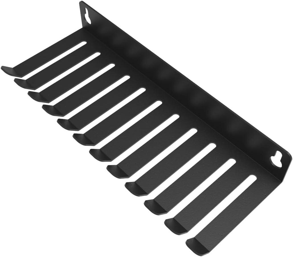 Wall Mount Cable Hanger Cable Rack Organizer Holder with 11 Slots or Cord Management Cable Storage (9INCBH)