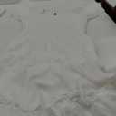 Women's 2025 Summer Square Neck Short Puff Sleeve Solid Color High Waist Casual Smocked Flowy A Line Tiered Midi Dress L