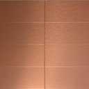 Aluminum Peel and Stick Backsplash Tile Panels - 3"x6" Brushed Copper Kitchen Wall Decor, 40-Pack (Copper Color)