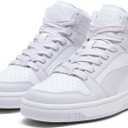 Puma Unisex-Child Rebound Layup Mid (5 Big Kid, Puma White-lilac Frost)